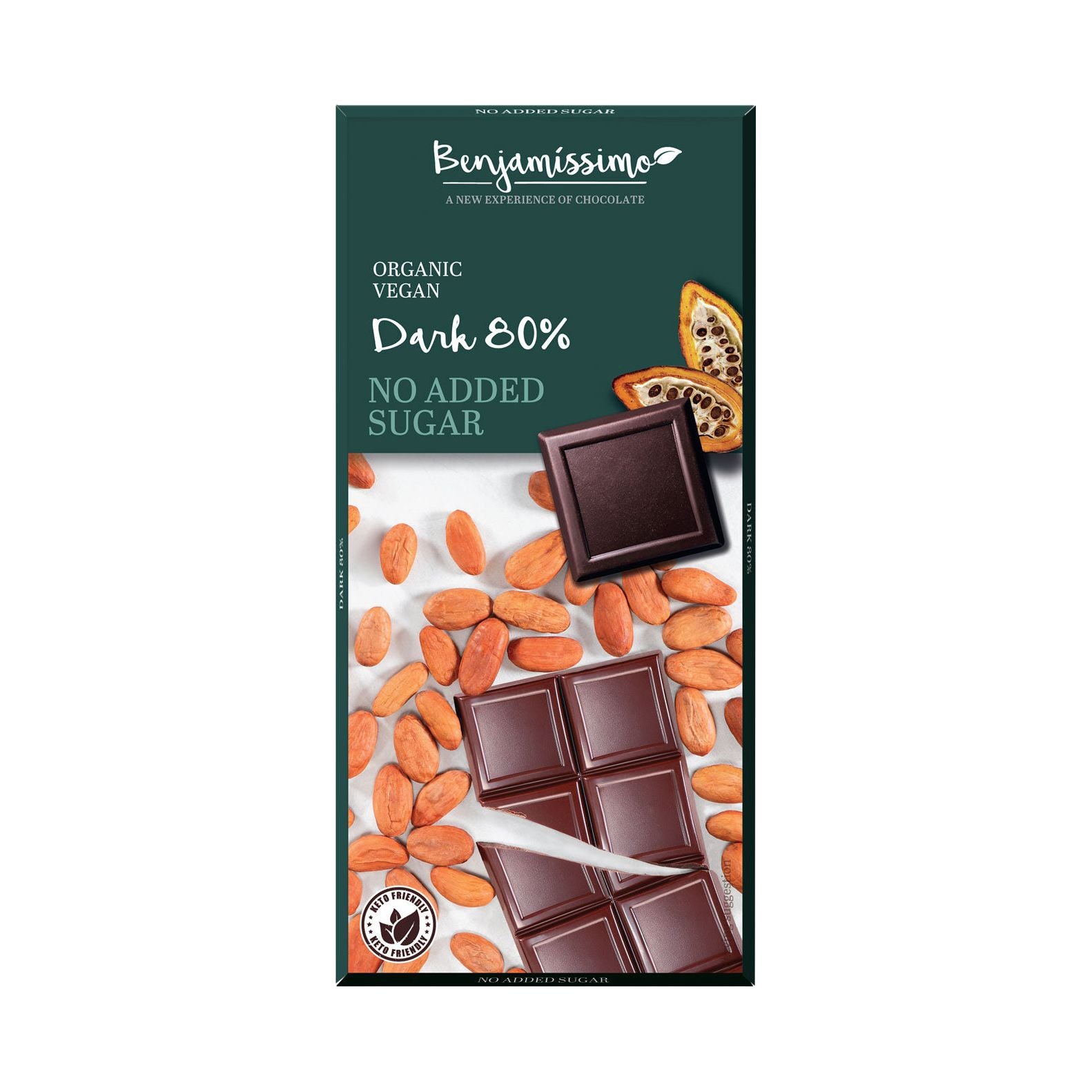 Tablette chocolat noir 80% Sans sucre BIO - 70g – Crème et Noisette