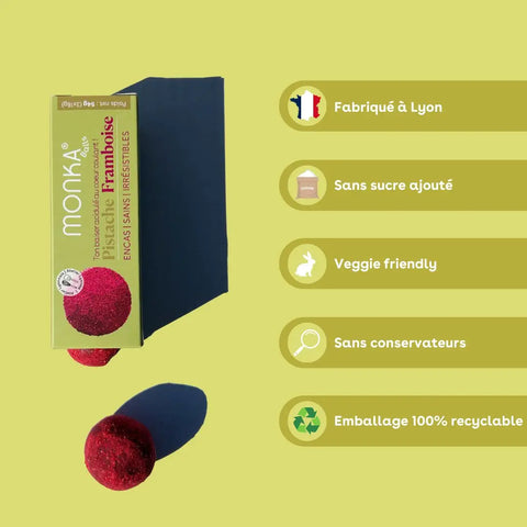 Bouchées aux pistache et framboise - 54g - ANTI-GASPi