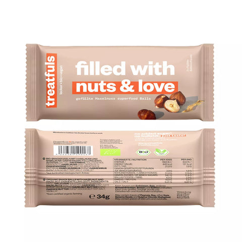 Bouchées chocolat blanc aux noisettes BIO - 34g