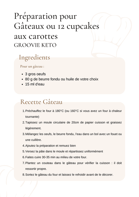 Préparation pour Gâteau ou Cupcakes aux carottes - 260g - Anti-Gaspi
