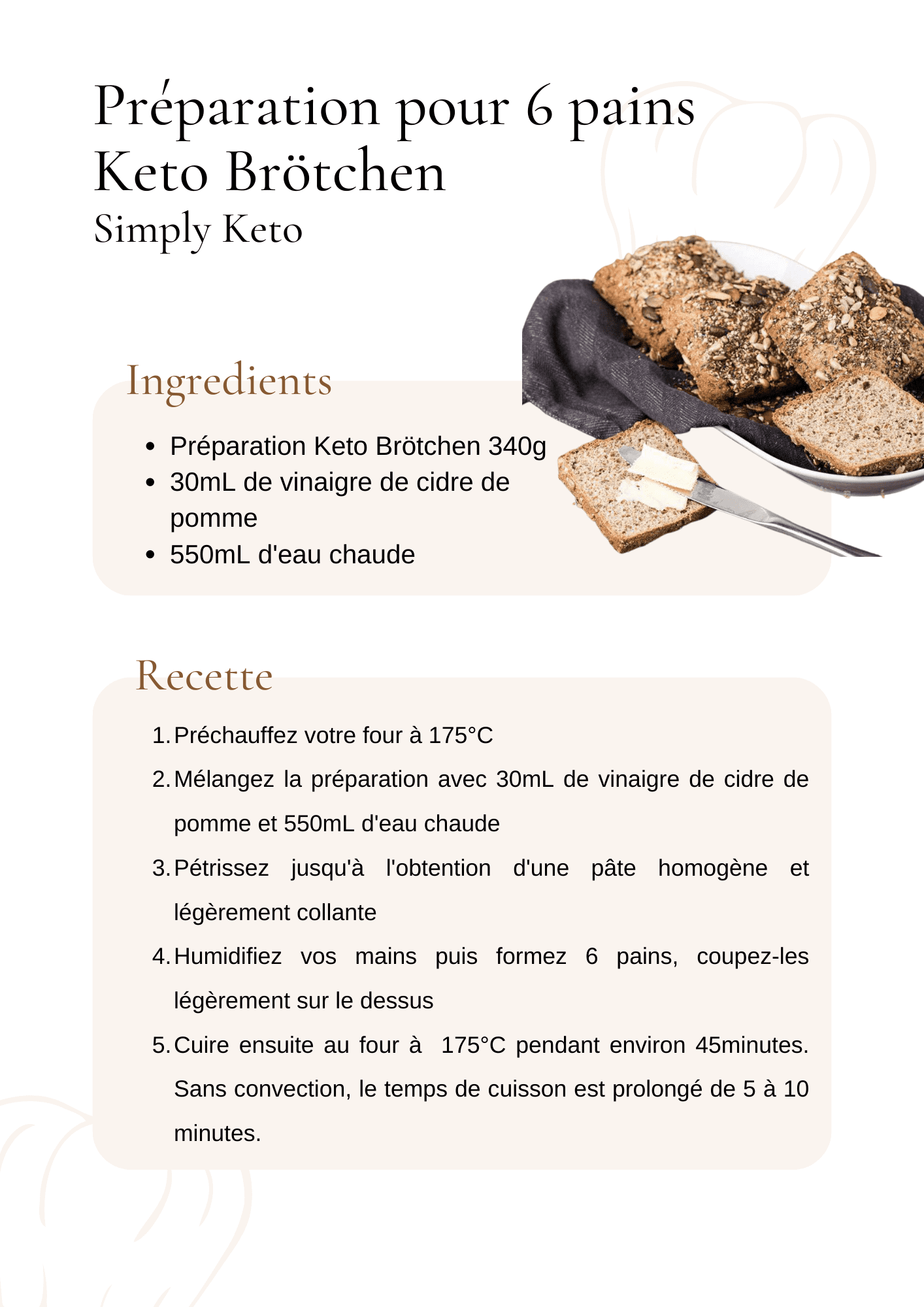 Préparation pour pain Sans sucre ajouté Keto - 310 g – Crème et Noisette